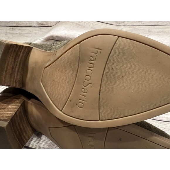 Franco Sarto Sager Suede Chelsea Ankle Boots in Olive Green Size 7 - Picture 8 of 11